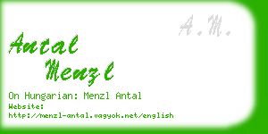 antal menzl business card